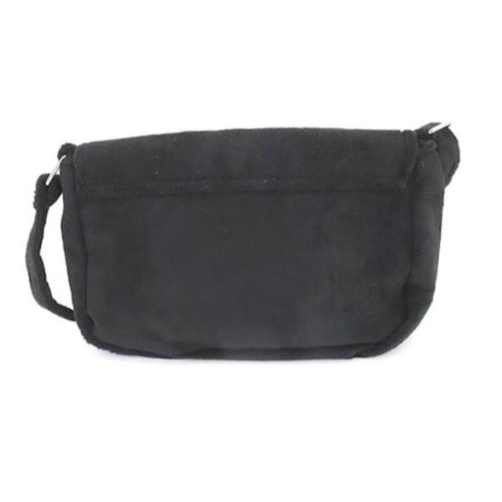Chanel Precision Black Coco Mark Logo Crossbody Shoulder Bag Faux Fur Authentic - Picture 3 of 9